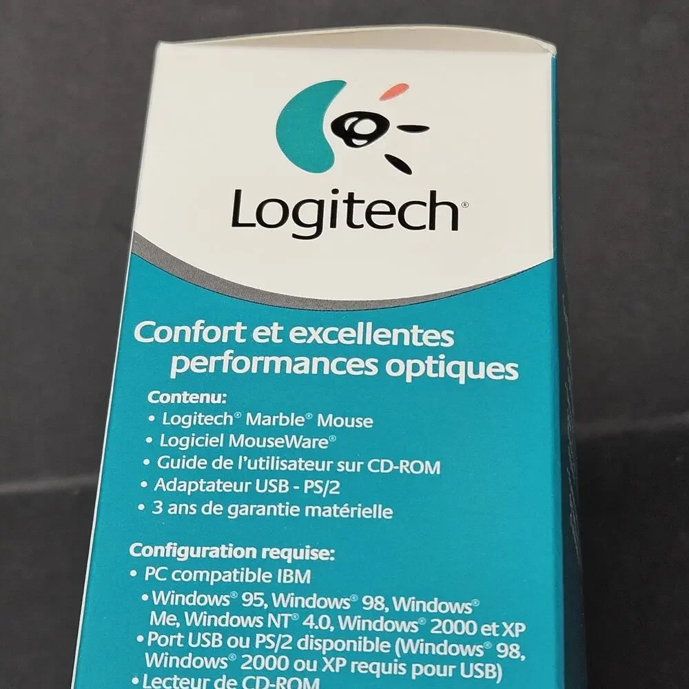 Logitech Marble Mouse Trackball Ball 904360-0403 BRAND NEW / Sealed